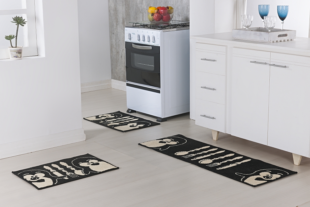 Kit Cozinha Madrid Pinguim Preto 3 Peças  - Oásis