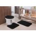 Kit Banheiro Classic Preto 3 Peças - Oásis