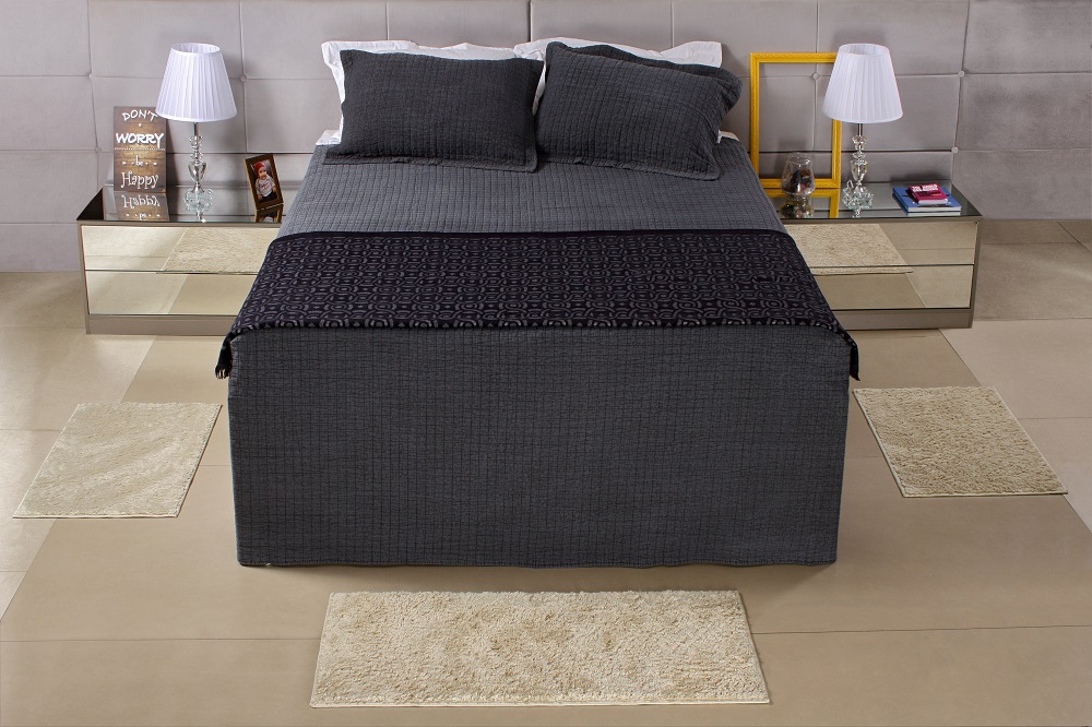 Kit Tapetes Quarto Classic Perola 3 Peças - Oásis