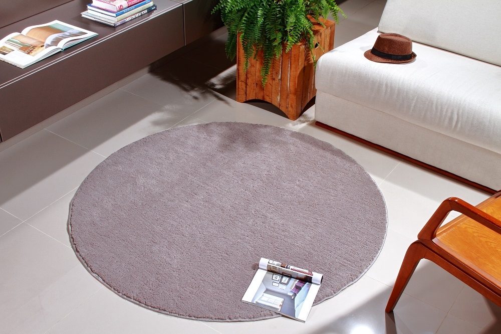 Tapete Para Sala e Quarto Classic Redondo 1,50 cinza 1 Peça - Oásis