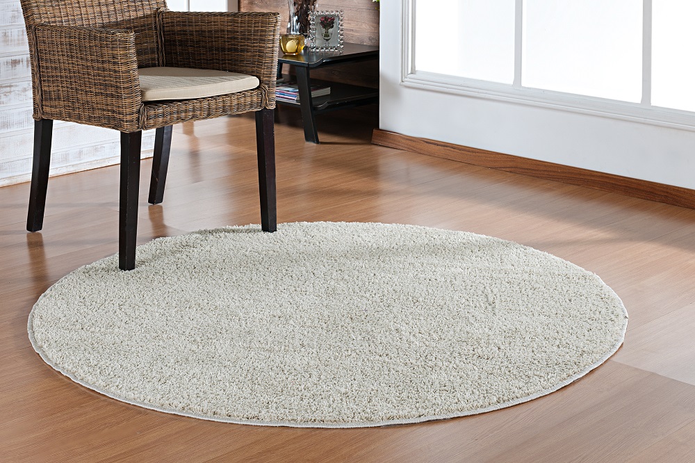 Tapete Para Sala e Quarto Classic Redondo Perola 1,00  1 Peça - Oásis