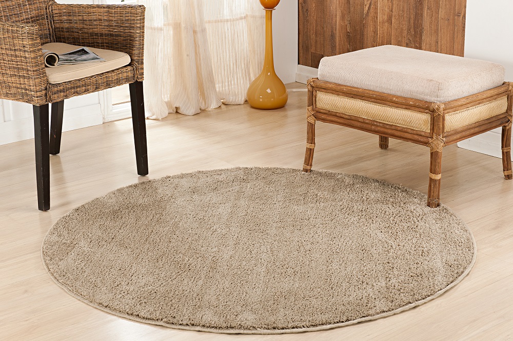 Tapete Para Sala e Quarto Classic Redondo Trigo 1,50  1 Peça - Oásis