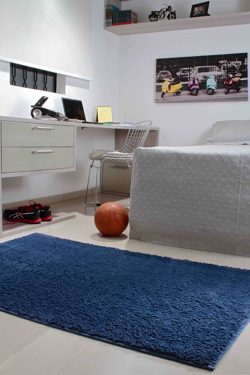 Tapete Para Sala e Quarto Classic Teen Jeans 2,00m X 3,00m 1 Peça - Oásis