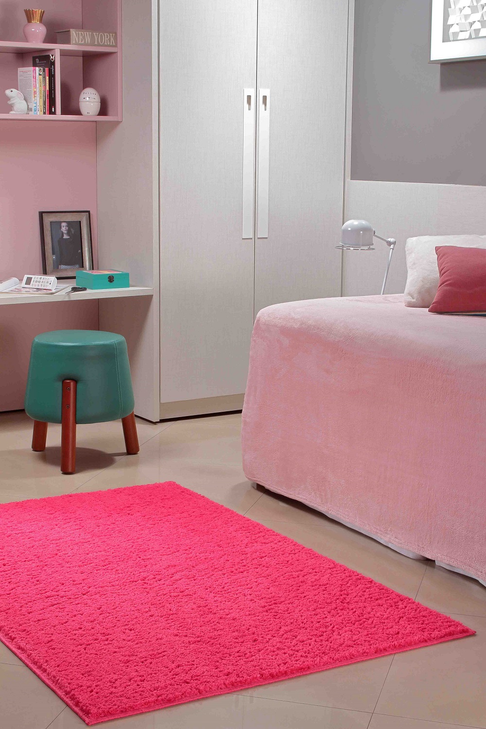 Tapete Para Sala e Quarto Classic Teen Pink 1,50m X 2,00m  1 Peça - Oásis