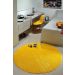 Tapete Para Sala e Quarto Classic Teen Redondo Amarelo 1,50m 1 Peça - Oásis