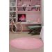 Tapete Para Sala e Quarto Classic Teen Redondo Rosa 1,50m 1 Peça - Oásis