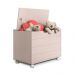 Bau Caixa De Brinquedos Toys Com Tampa E Rodizios Rose