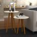 Conjunto 2 Mesas 4202 Pés Palito Ofertamo Sala Off White