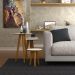 Conjunto 3 Mesas 4303 Pés Palito Ofertamo Sala Off White/Freijo