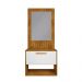 Conjunto Gabinete c/ Espelheira para Banheiro Zenit Naturalle/Branco