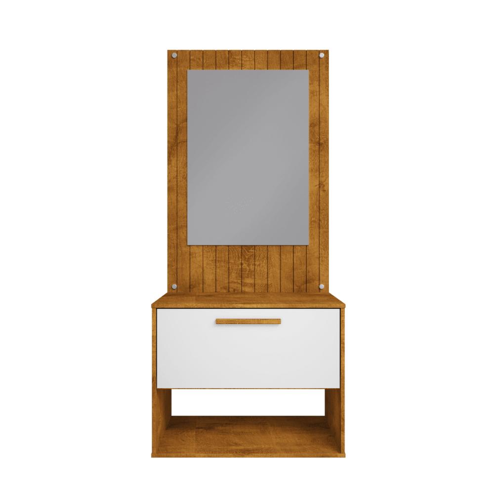 Conjunto Gabinete c/ Espelheira para Banheiro Zenit Naturalle/Branco