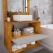 Conjunto Gabinete c/ Espelheira para Banheiro Zenit Naturalle/Off-White