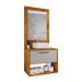Conjunto Gabinete c/ Espelheira para Banheiro Zenit Naturalle/Off-White
