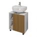 Gabinete Para Banheiro Pequin Bechara 2075554 Banheiro Branco/Ripado - Ofertamo