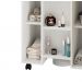 Gabinete Para Banheiro Pequin Bechara 2075554 Banheiro Branco/Ripado - Ofertamo