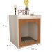 Mesa Cabeceira Casinha de Cachorro/Gato PET Off White/Freijo - Ofertamo