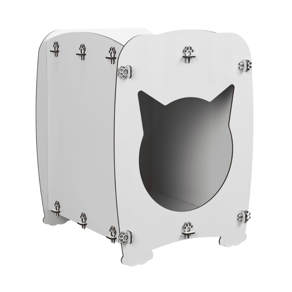 Mesa De Cabeceira Casinha Pet Gato Cat Branco