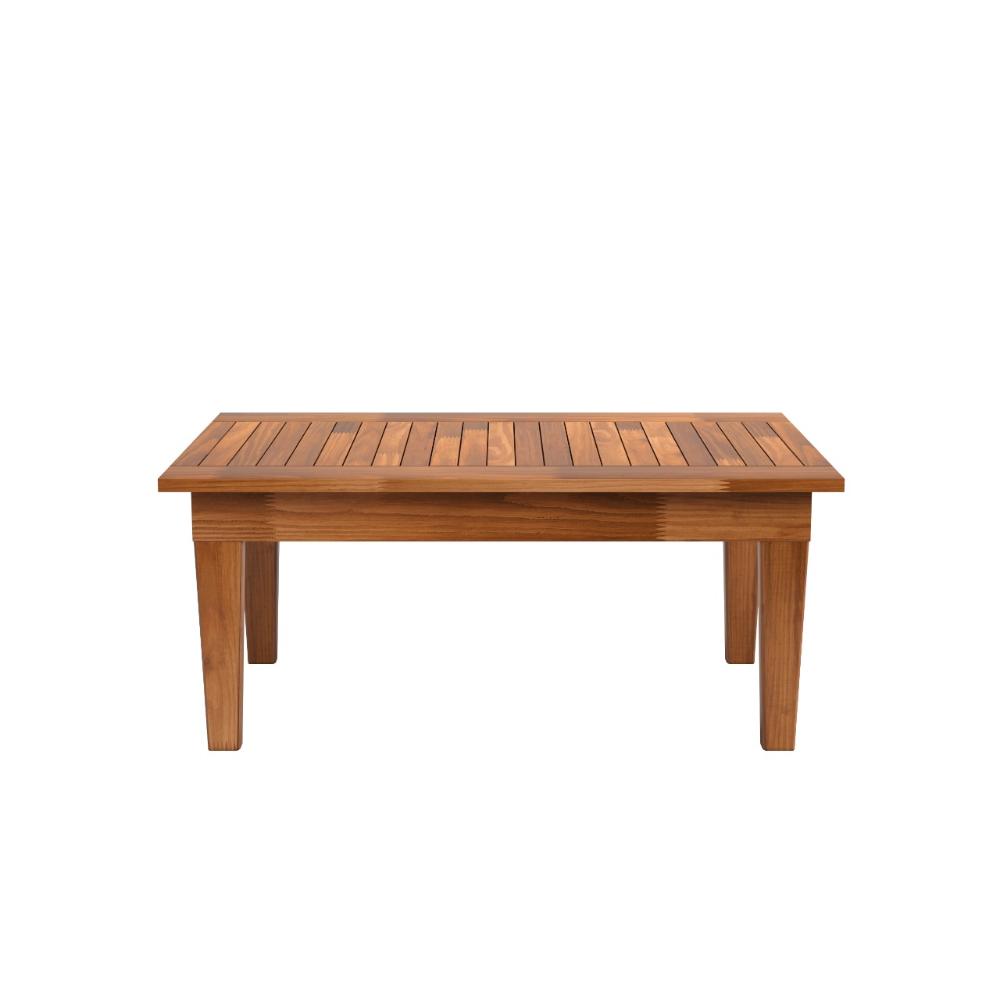 Mesa centro 100x50 Ripada Madeira Rustica Castanho