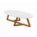 Mesa de Centro Sala de estar Classic Oval Branca