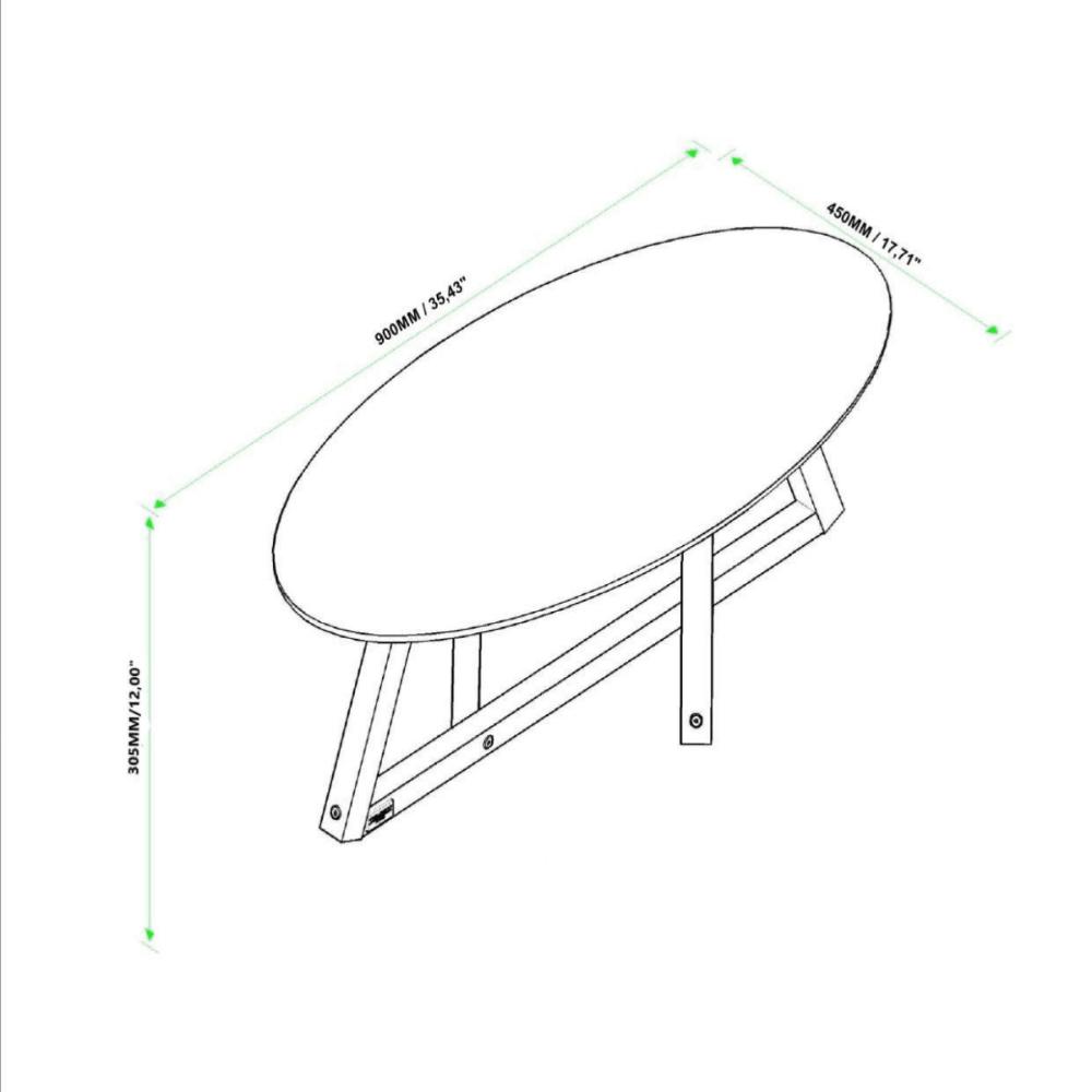 Mesa de Centro Sala de estar Classic Oval Off White
