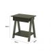 Mesa de cabeceira 1 gaveta Integra Finger Amadeirado/Preto - Ofertamo