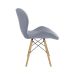 Cadeira Estofada Eiffel Slim Wood Pés de Madeira Cinza