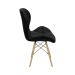 Cadeira Estofada Eiffel Slim Wood Pés de Madeira Preto