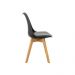 Cadeira Saarinen Wood Com Estofamento V rias Cores (Preto)