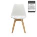 Cadeira Saarinen Wood Com Estofamento Várias Cores - Branco