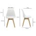Cadeira Saarinen Wood Com Estofamento Várias Cores - Branco