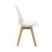 Cadeira Saarinen Wood Com Estofamento Várias Cores - Branco