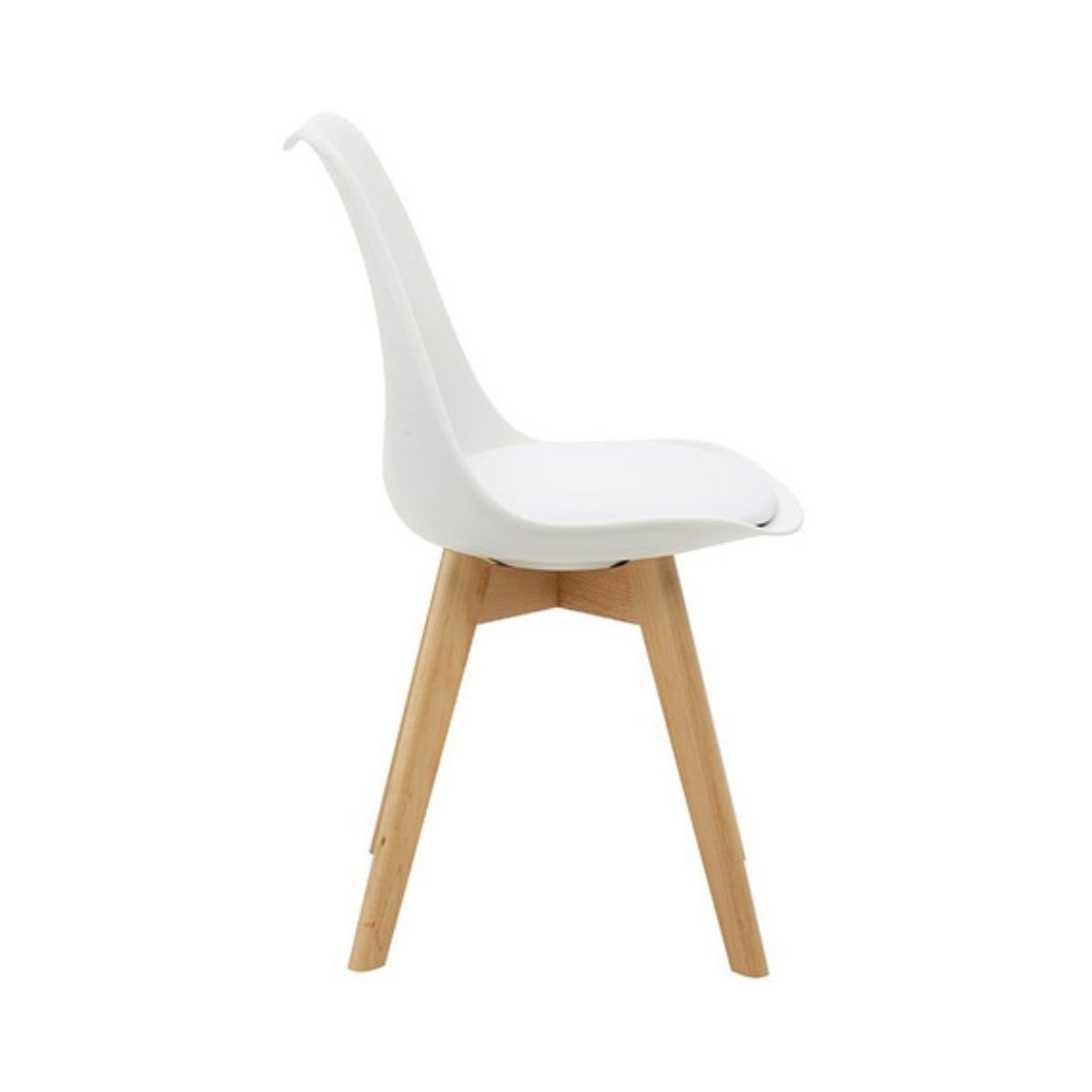 Cadeira Saarinen Wood Com Estofamento Várias Cores - Branco