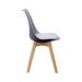 Cadeira Saarinen Wood Com Estofamento Várias Cores - Cinza