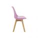Kit 10 Cadeiras Estofadas Saarinen Wood Pés de Madeira Rosa