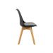 Kit 2 Cadeiras Saarinen Wood Com Estofamento V rias Cores (Preto)