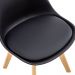 Kit 2 Cadeiras Saarinen Wood Com Estofamento V rias Cores (Preto)