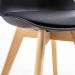 Kit 2 Cadeiras Saarinen Wood Com Estofamento V rias Cores (Preto)