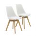 Kit 2 Cadeiras Saarinen Wood Com Estofamento Várias Cores - Branco