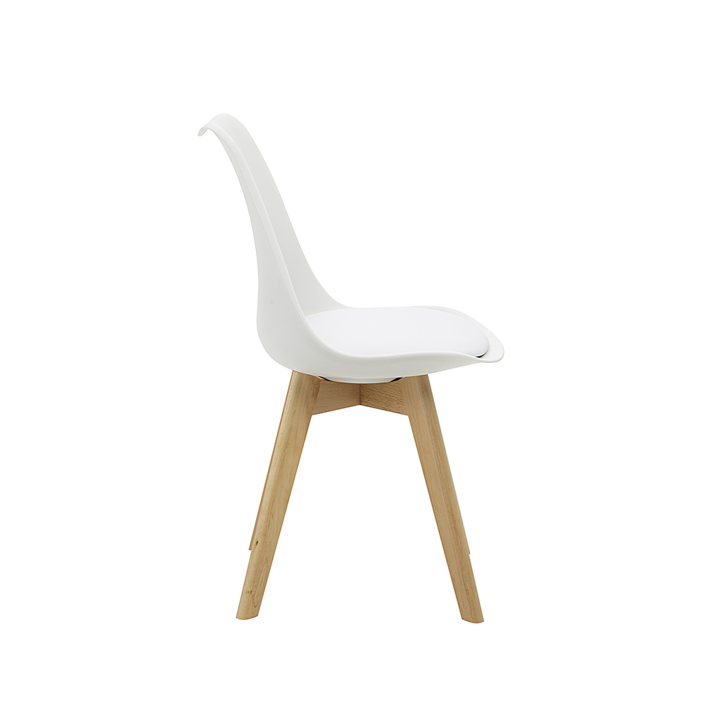Kit 2 Cadeiras Saarinen Wood Com Estofamento Várias Cores - Branco