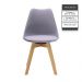 Kit 2 Cadeiras Saarinen Wood Com Estofamento Várias Cores - Cinza