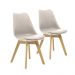 Kit 2 Cadeiras Saarinen Wood Com Estofamento Várias Cores - Nude