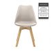 Kit 2 Cadeiras Saarinen Wood Com Estofamento Várias Cores - Nude