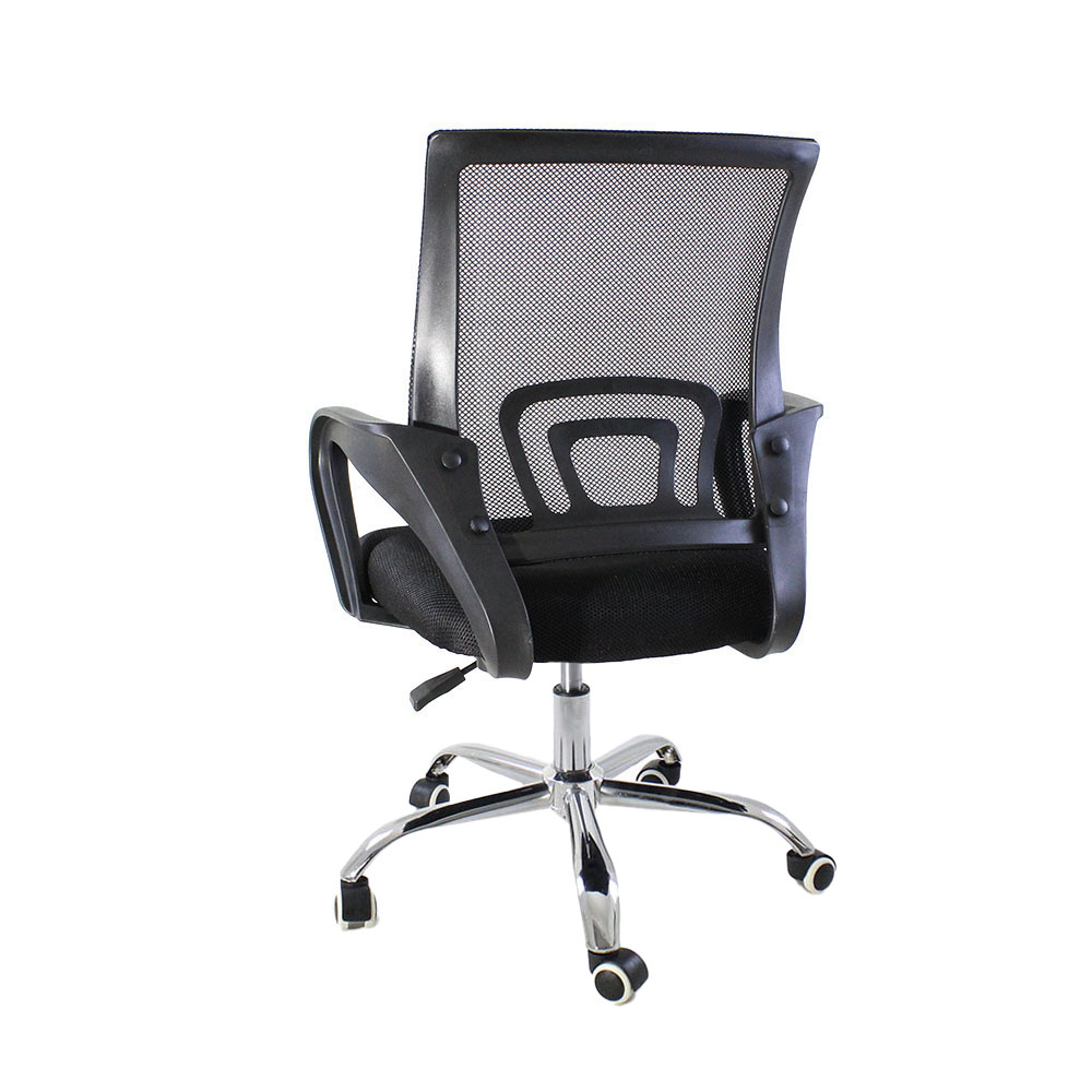 Kit 2 Cadeiras de Escritorio Begonia Tela Mesh Ergonomico - Preto