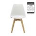 Kit 4 Cadeiras Saarinen Wood Com Estofamento Várias Cores - Branco