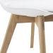 Kit 4 Cadeiras Saarinen Wood Com Estofamento Várias Cores - Branco