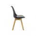 Kit 4 Cadeiras Saarinen Wood Com Estofamento Várias Cores - Preto