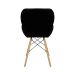 Kit 6 Cadeiras Estofada Eiffel Slim Wood Pés de Madeira Preto