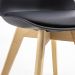 Kit 6 Cadeiras Saarinen Wood Com Estofamento Várias Cores - Preto