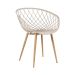Cadeira Clarice Nest Wood Com Apoio de Braço Bege