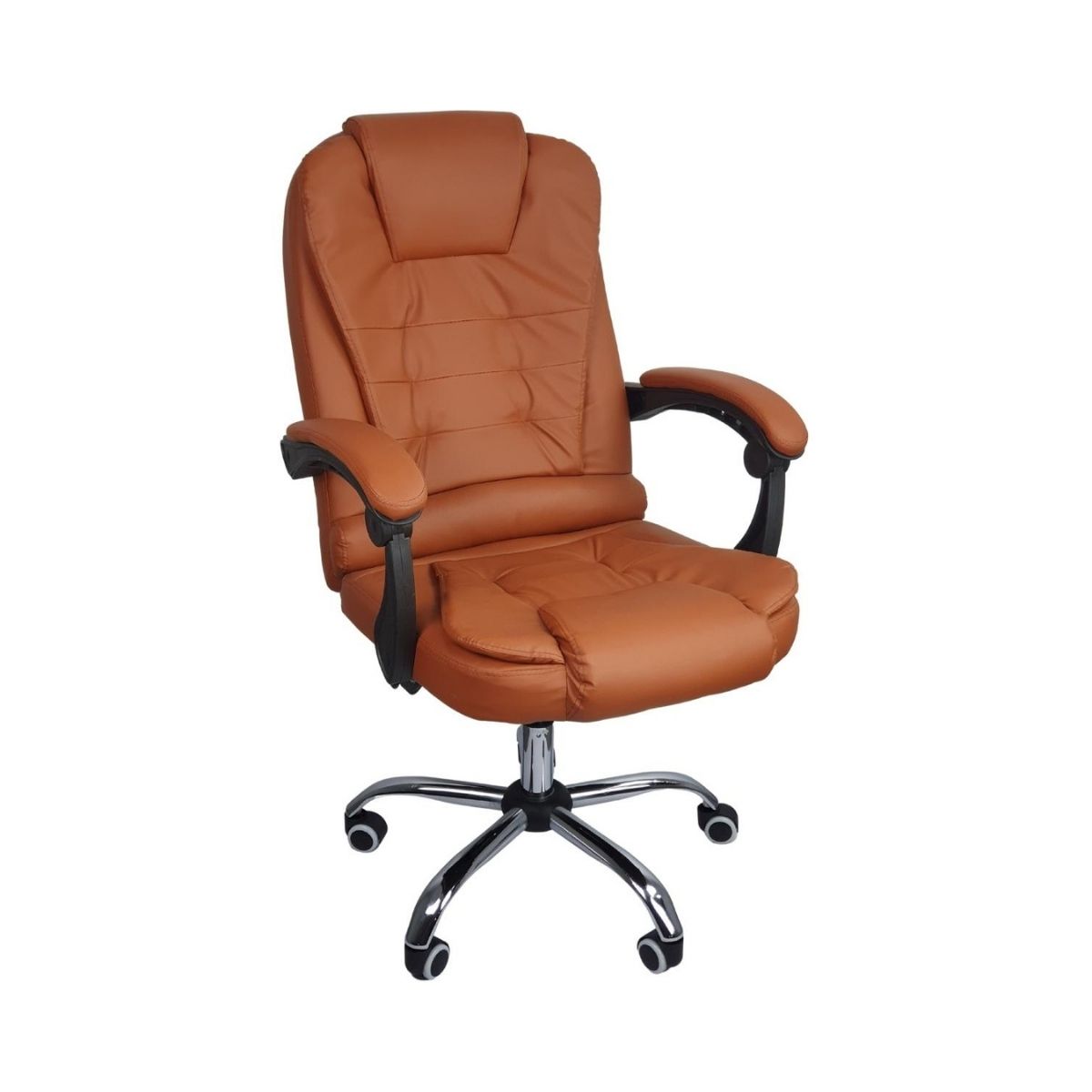 Cadeira De Escritório Presidente Reclinável Ergonômica Bege